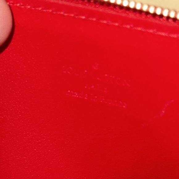 Louis Vuitton cherry red vernis falecie insert pochette clutch case - Picture 10 of 12